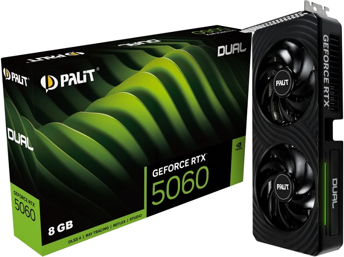Видеокарта nVidia RTX 5060 Palit RTX 5060 Dual - Миниатюра 1
