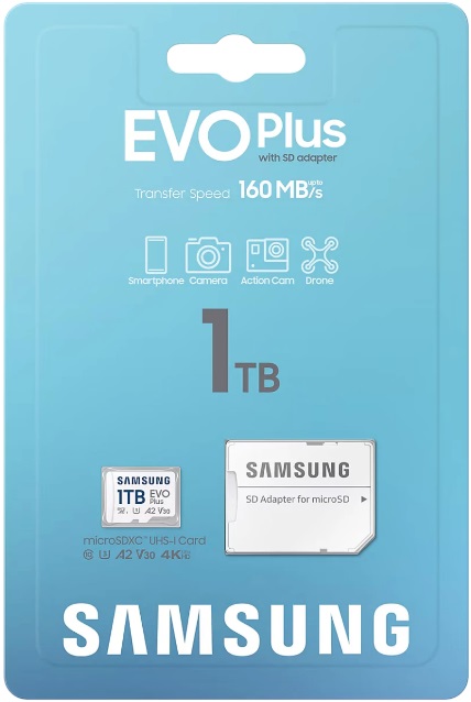 Карта памяти microSDXC   1 ТБ Samsung EVO Plus