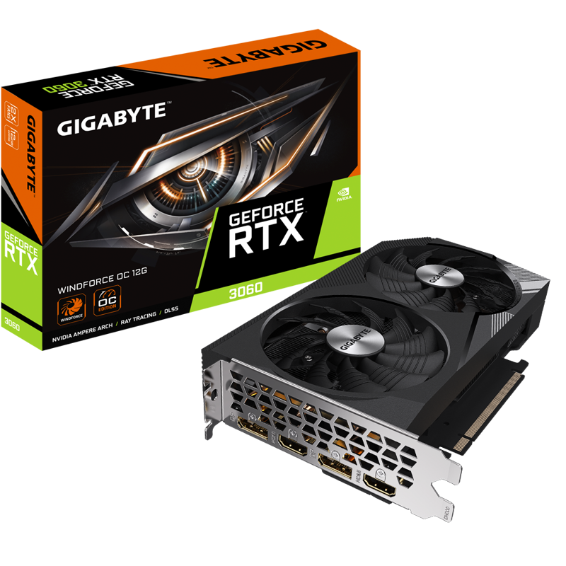 Видеокарта GIGABYTE GV-N3060WF2OC-12GD