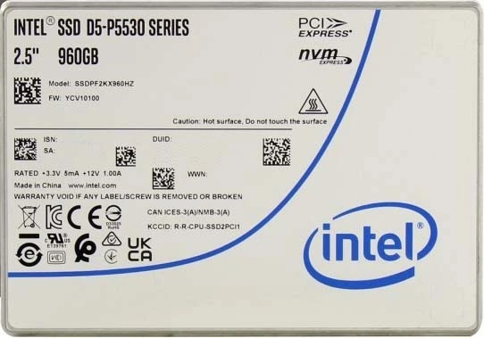 SSD-накопитель для сервера Intel D5-P5530 - Миниатюра 1