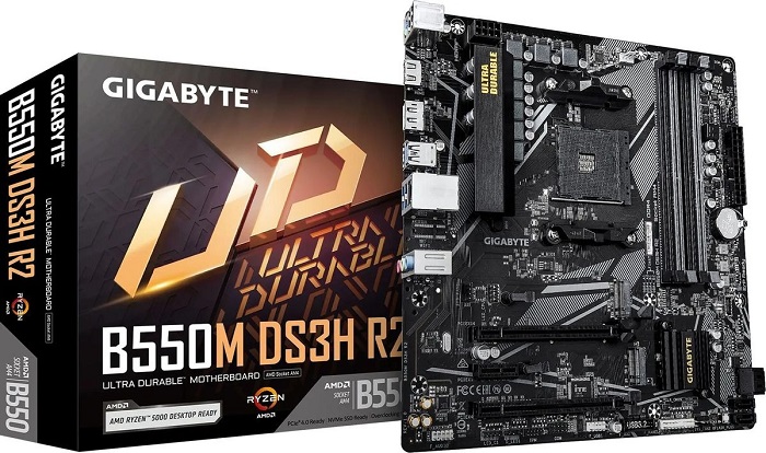 Материнская плата AMD B550 Gigabyte B550M DS3H R2