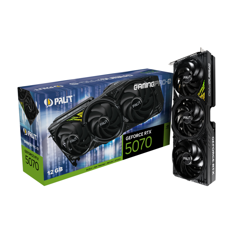 Видеокарта PALIT RTX5070 12GB GAMING PRO-S 12GB - Миниатюра 1