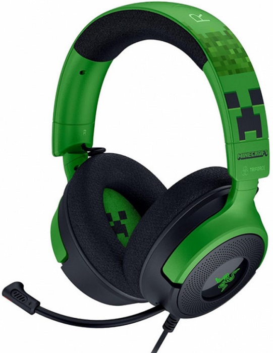 Наушники игровые USB/TypeC Razer Kraken V4 X Minecraft Edition - Миниатюра 1
