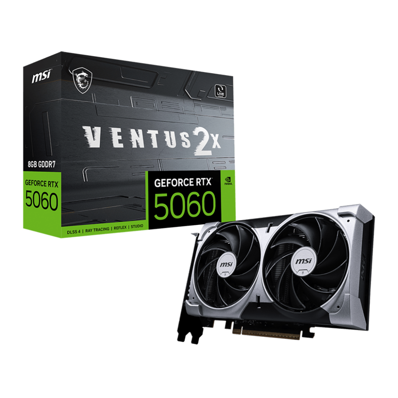 Видеокарта MSI GeForce RTX 5060 8G VENTUS 2X