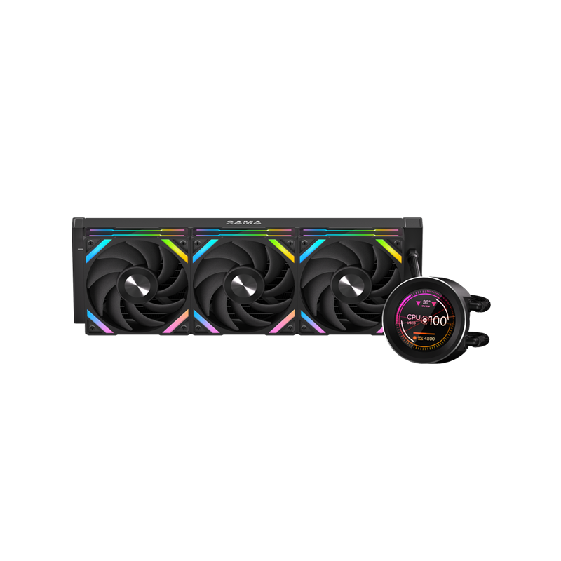 Водяное охлаждение для процессора SAMA Q60 Black Q60-BKWANNO3-G - Миниатюра 1