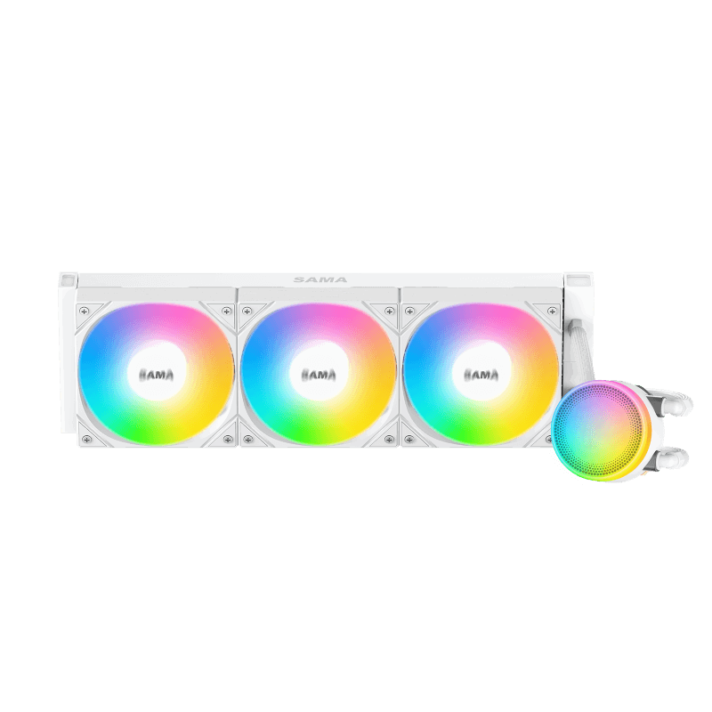 Водяное охлаждение для процессора SAMA L60 White L60-WHWAYXO3-G - Миниатюра 1