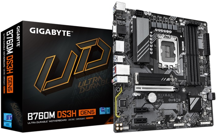 Материнская плата intel B760 Gigabyte B760M DS3H GEN5 - Миниатюра 1