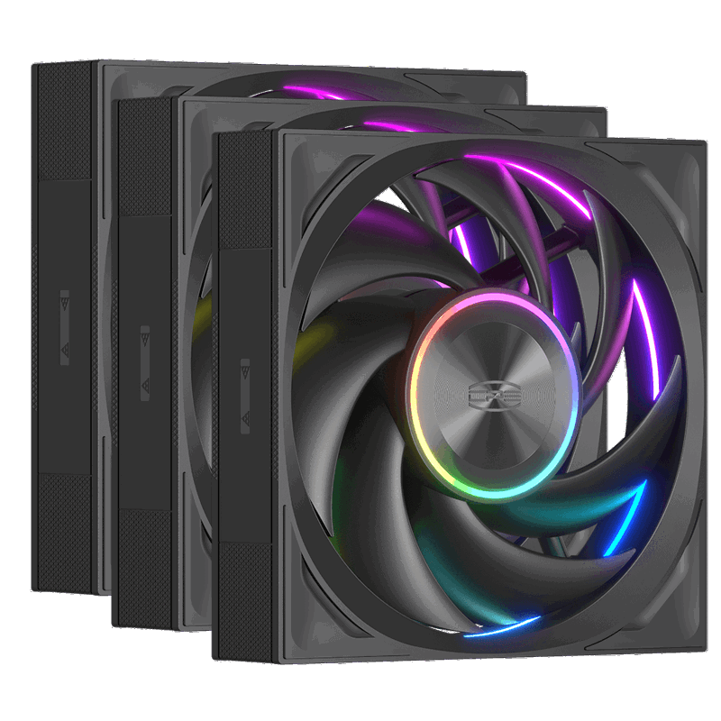 Кулер для корпуса PCCooler F7 X120 ARGB BK 3IN1 - Миниатюра 1