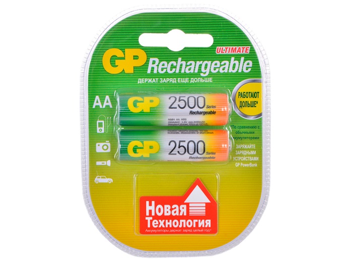 Аккумулятор AA 2500mAh GP - Миниатюра 1