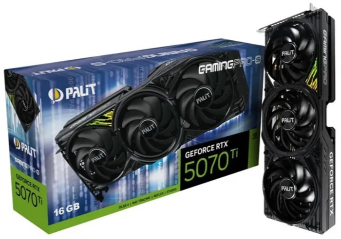 Видеокарта nVidia RTX 5070Ti Palit GamingPro-S - Миниатюра 1