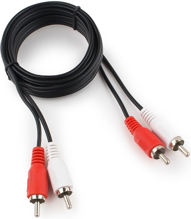 Кабель аудио 2xRCA/2xRCA Cablexpert CCA-2R2R-1.8M-N - Миниатюра 1