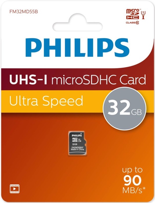 Карта памяти microSDHC 32 ГБ Philips High Speed - Миниатюра 1