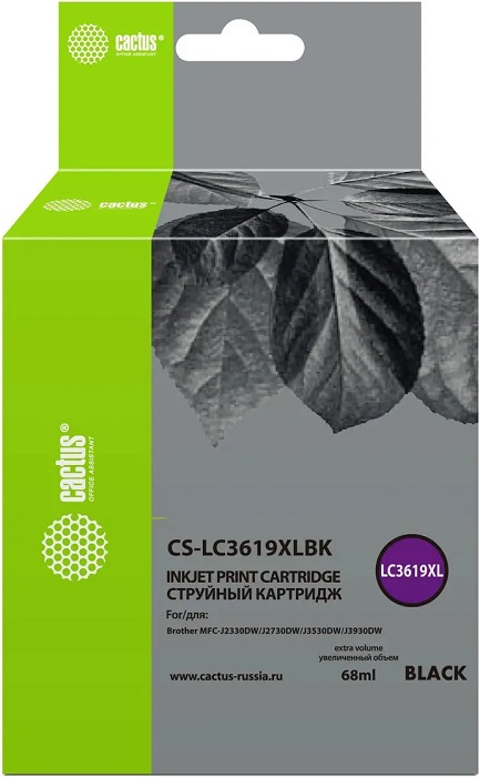 Картридж струйный Cactus CS-LC3619XLBK