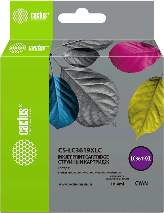 Картридж струйный Cactus CS-LC3619XLC