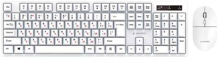 Комплект клавиатура + мышь Gembird KBS-6000-W - Миниатюра 1