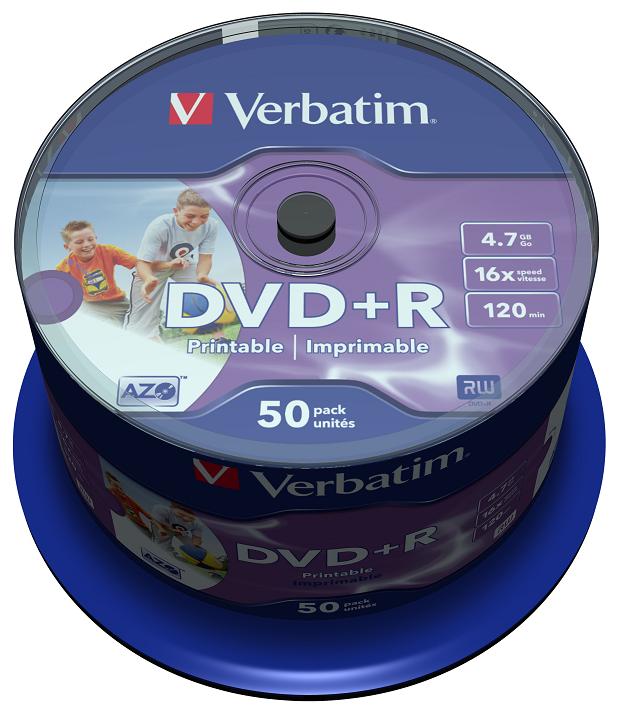 Диск DVD+R Verbatim Wide Inkjet Printable - Миниатюра 1