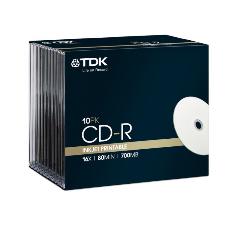 Диск CD-R TDK Slim Printable - Миниатюра 1