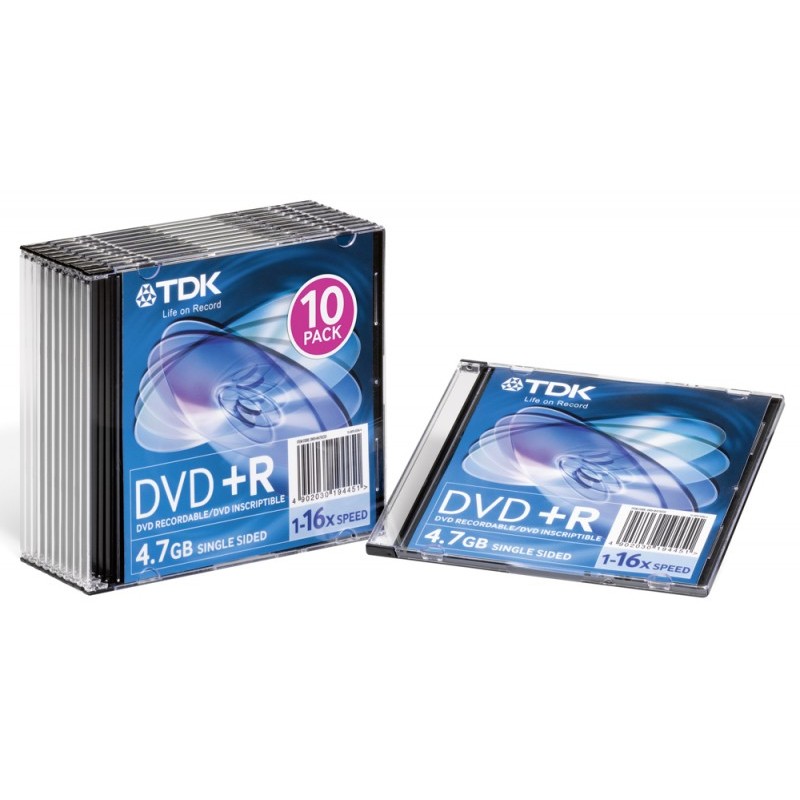 Диск DVD+R TDK Slim