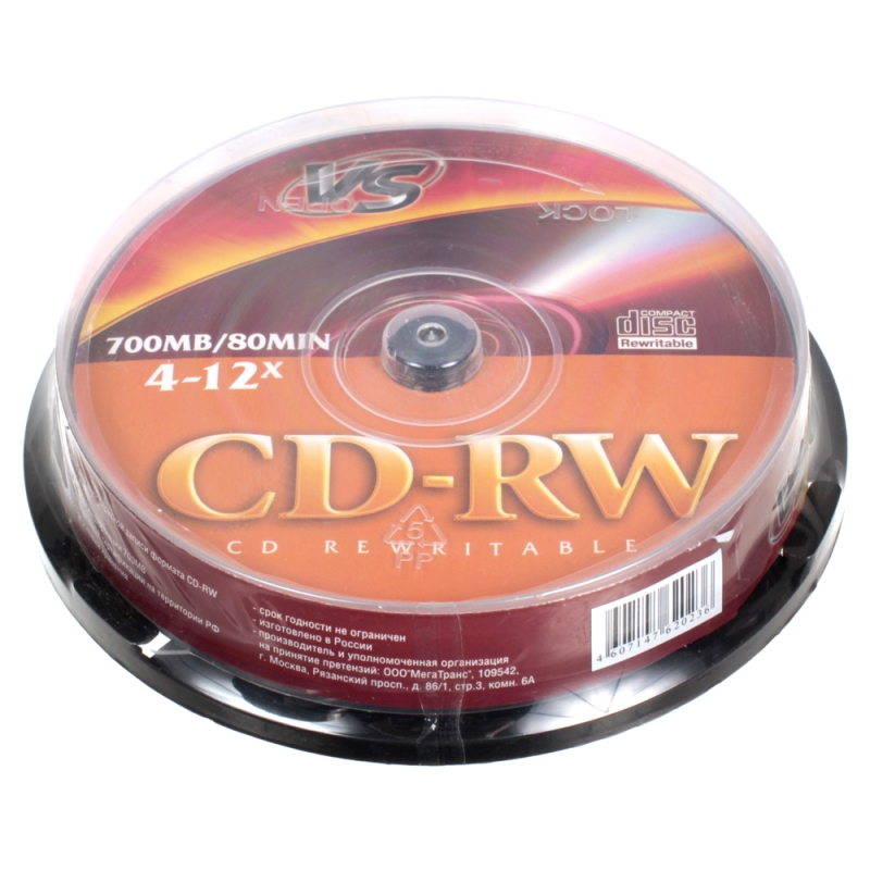 Диск CD-RW VS CakeBox