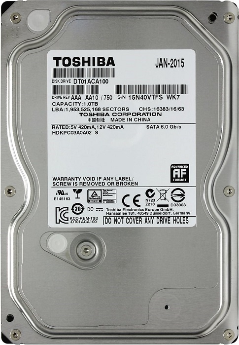 Жесткий диск 3.5" 1Тб Toshiba