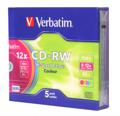 Диск CD-RW Verbatim Hi-Speed Colour (43167);