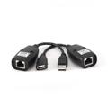 Переходник USB-RJ45 Cablexpert (UAE-30M); AM/AF-2xRJ45F; чёрный;