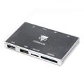 Карт-ридер USB KONOOS UK-38; microSD,SD,M2,MS,MMC,TF; серый