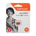Карта памяти microSD GoPower 64GB Class10