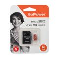 Карта памяти microSD GoPower 16GB Class10