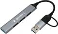 USB-хаб USB/TypeC Gembird UHB-C204; 4 порта;